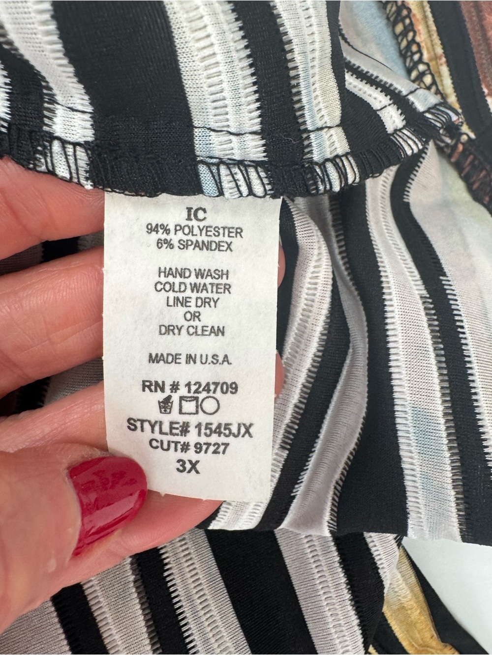 IC by Connie K 3X Asymmetrical Stripe Jacket NWT Artwear Tunic Top - Picture 6 of 6
